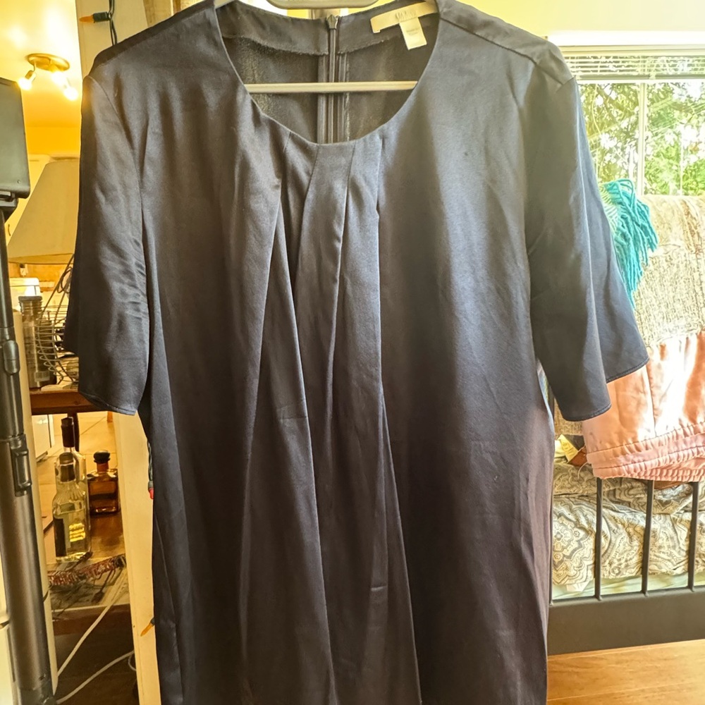 Midnight Blue Women's Blouse. Silk. Bentley worn but in excellent condition.